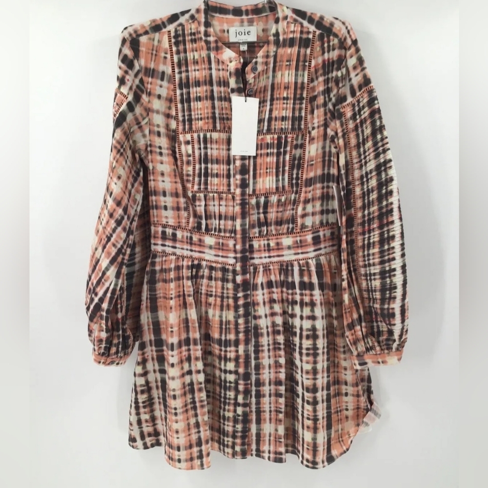 Joie Women's Fall Multi color longsleeve shirt dress/ blouson Sz 6